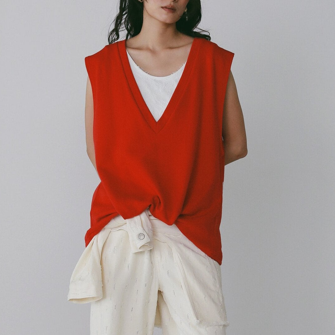 【予約販売】CHIGNON カレッジVネックベスト8466-767KO