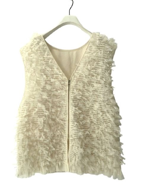 【予約販売】CHIGNON チュールレースドッキングベスト 8556-490NH