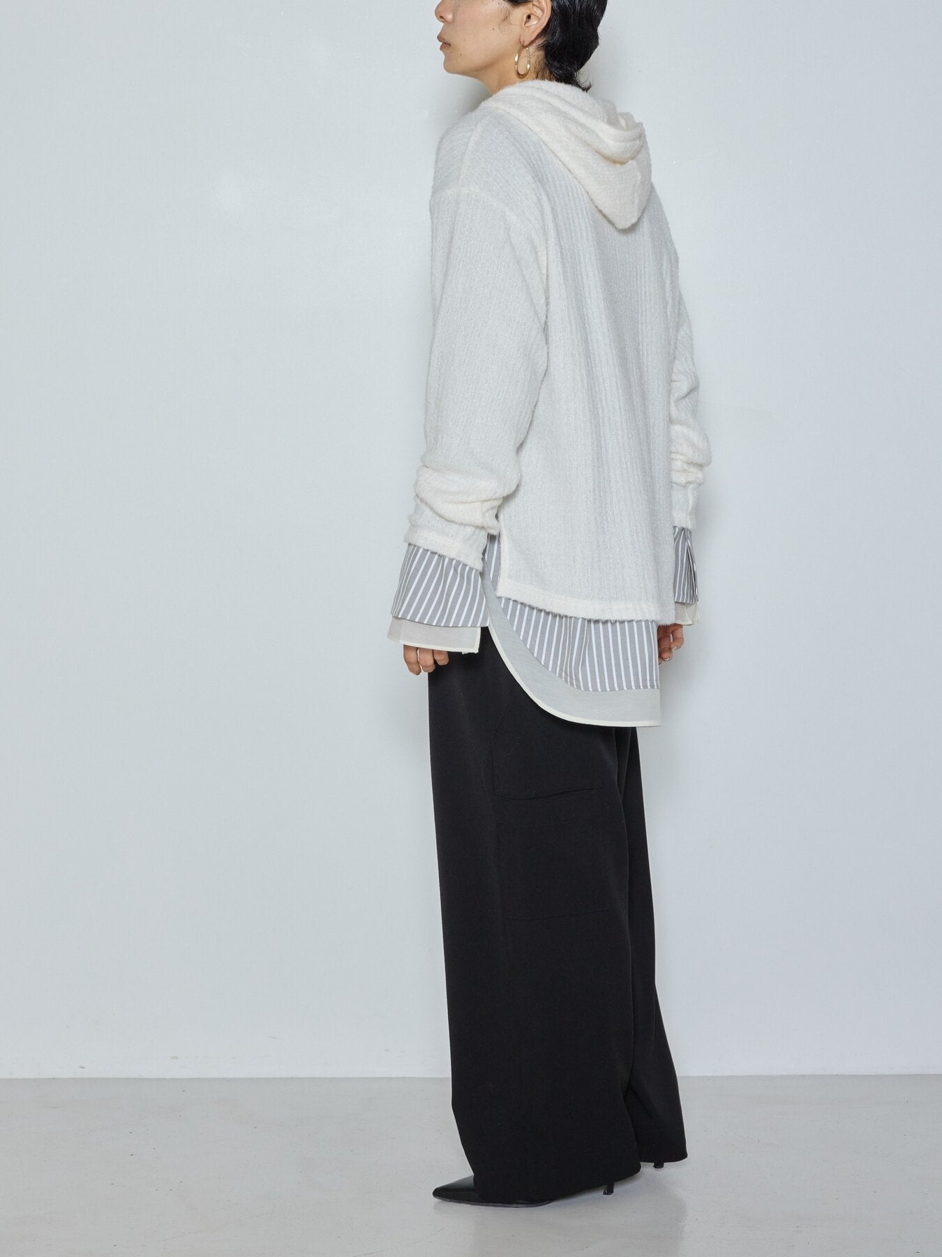 【予約販売】CHIGNON シャギーストライプフーディ- 8865-388GL