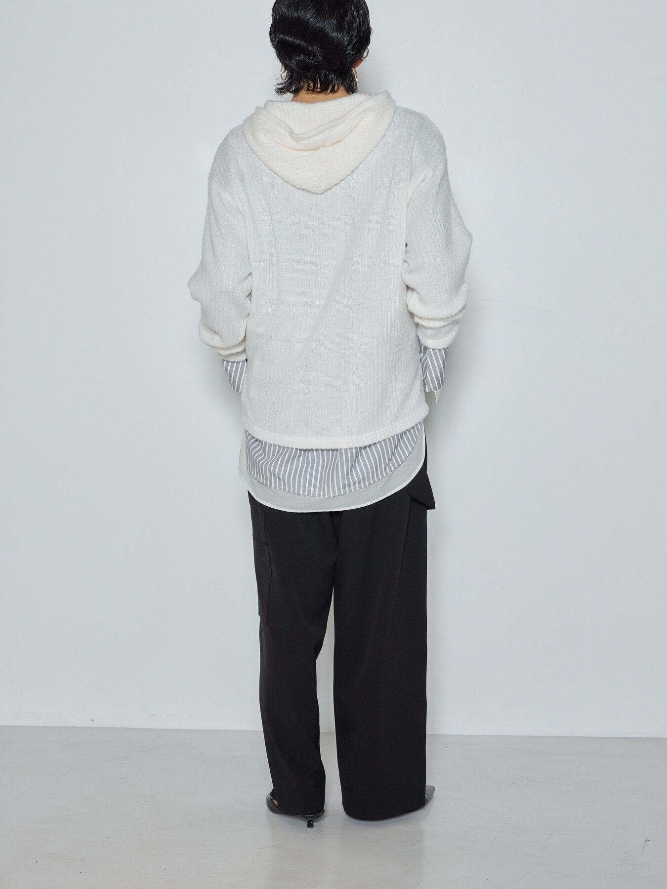 【予約販売】CHIGNON シャギーストライプフーディ- 8865-388GL