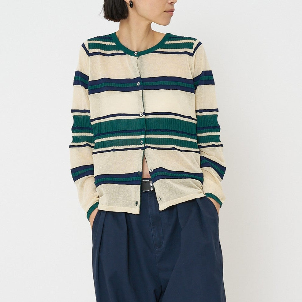 【予約販売】CHIGNON マルチボーダーカーディガン 9561-090GS