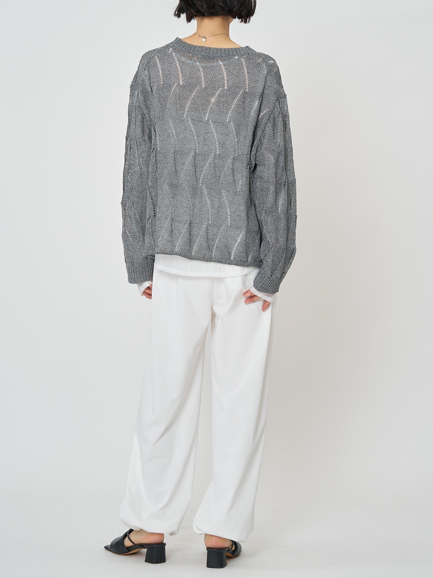 【予約販売】CHIGNON ペーパータッチスカシ柄ニット 9561-092GS