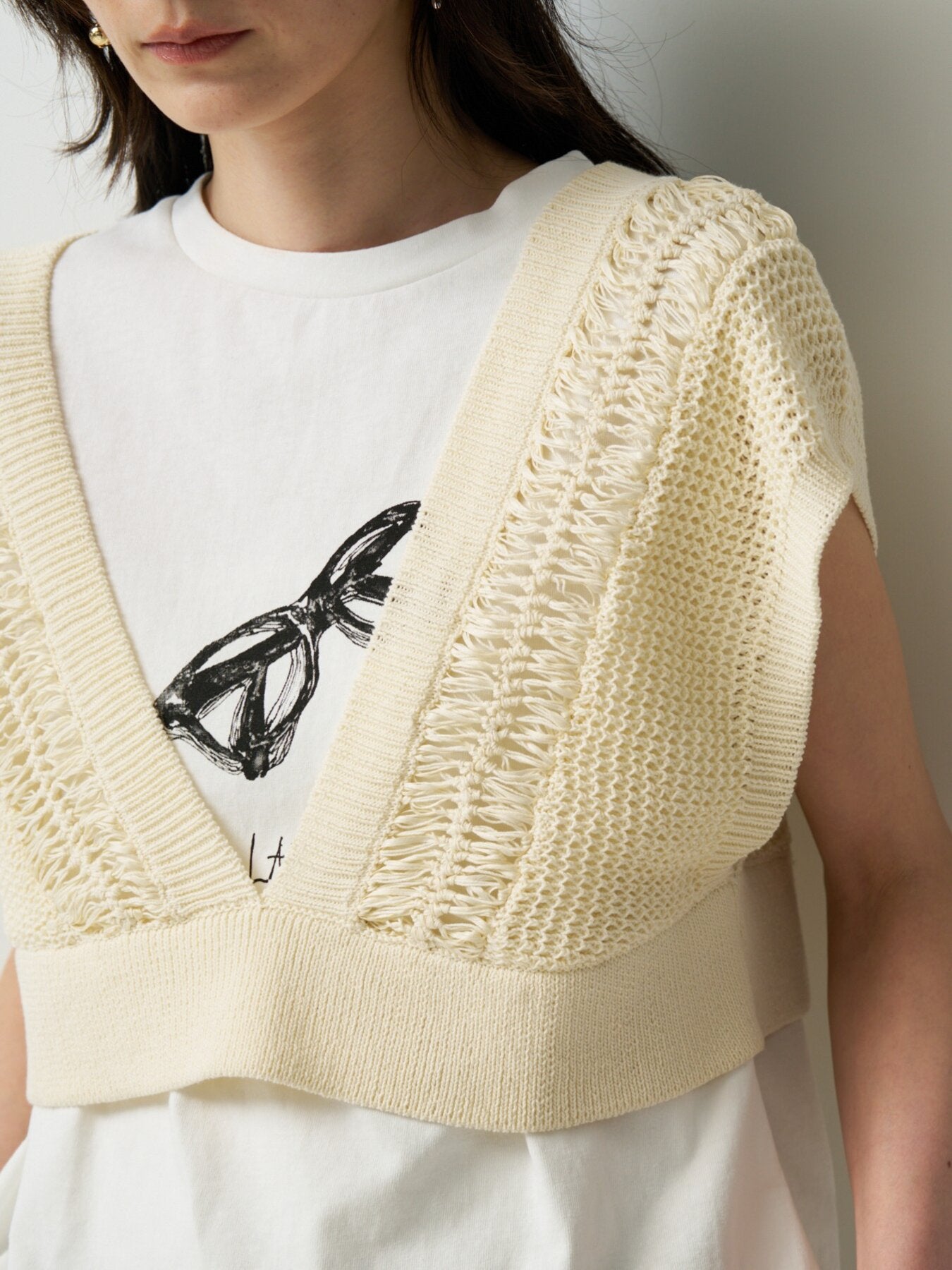 【予約販売】CHIGNON ヘアピンレースドッキングベスト 9563-691DP