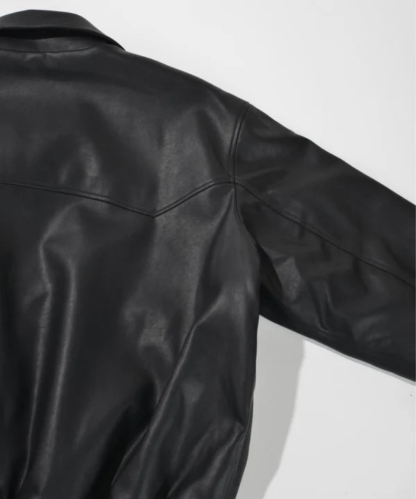 SUPERTHANKS Faux Leather Padded Blouson JK03A
