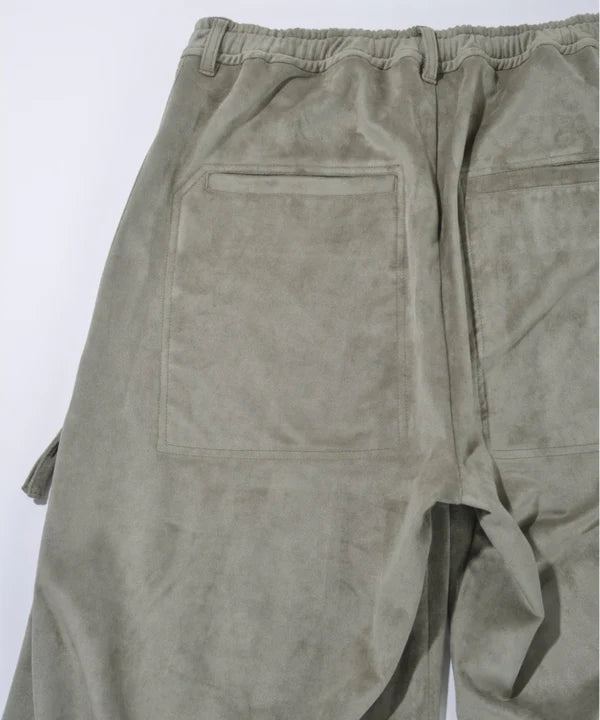 SUPERTHANKS Faux Suede Side-zip Wide Pants PT01