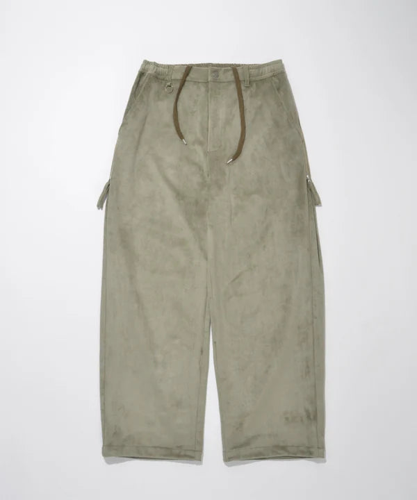 SUPERTHANKS Faux Suede Side-zip Wide Pants PT01
