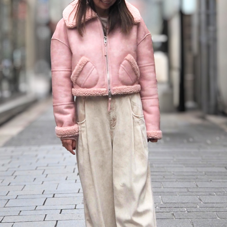 jakke. AVLATOR CROPPED JACKET