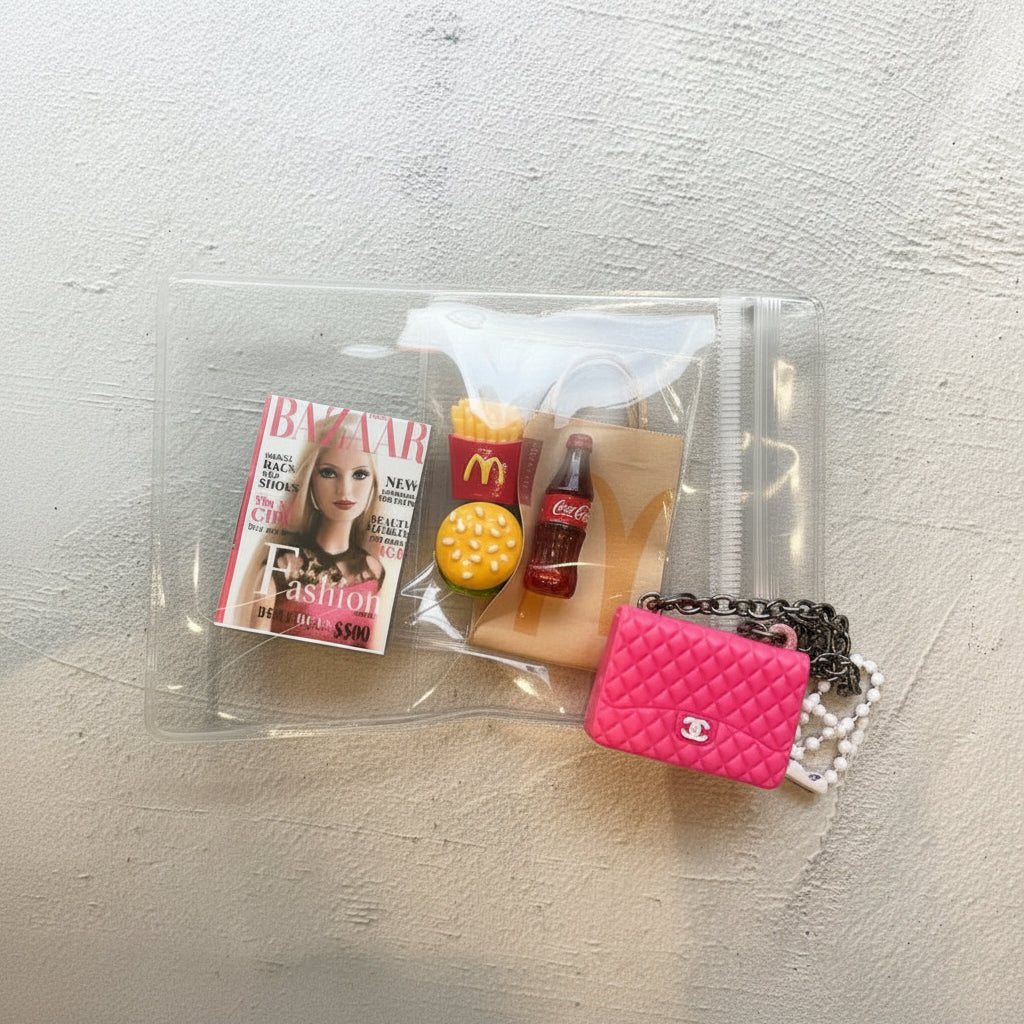 ミニチュアチャームセット ピンクバッグ(ポテト)