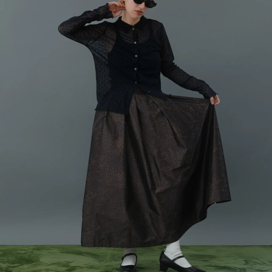 Kittle LEOPARD FLARE SKIRT/K256-65101