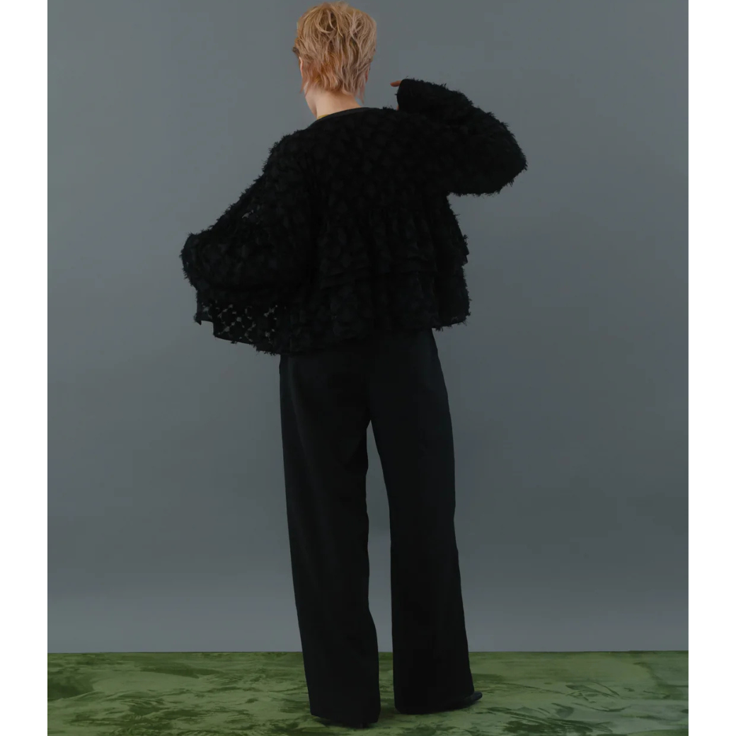 kittle CUT JACQUARD TIERED BLOUSE/K256-66130