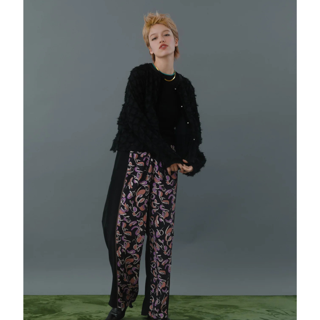 kittle CUT JACQUARD TIERED BLOUSE/K256-66130