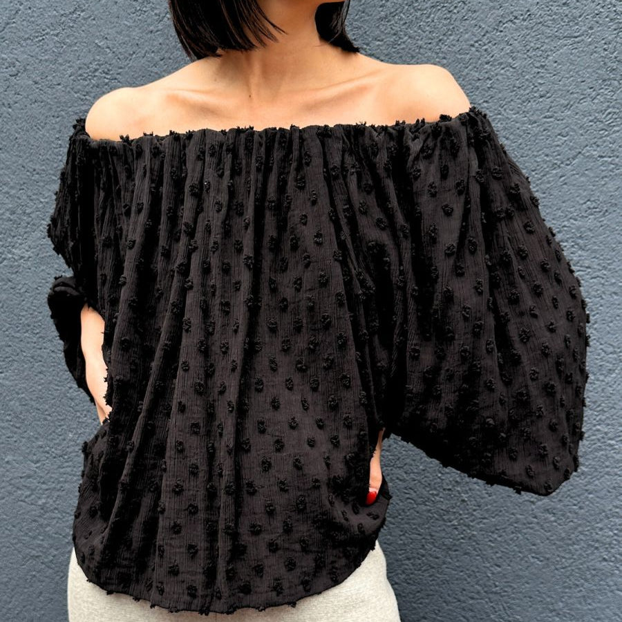 【予約販売】Mewl ドットJQオフショルBL M261-13008