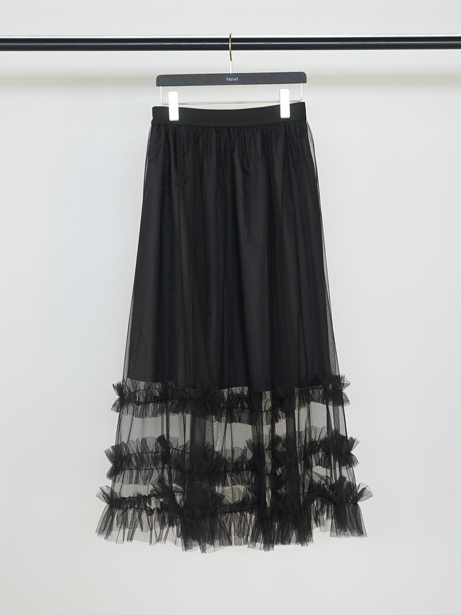 【予約販売】Mewl チュールティアードSK M261-23004