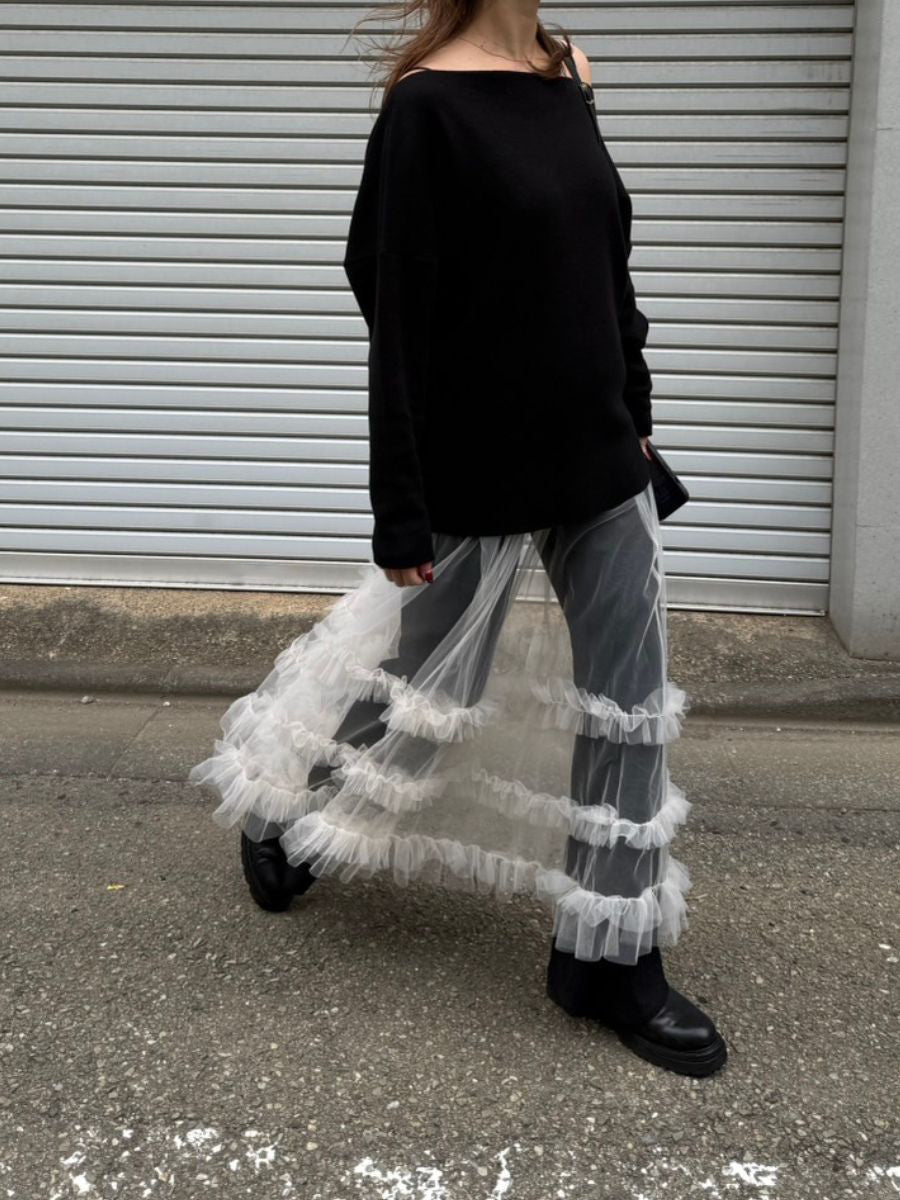 【予約販売】Mewl チュールティアードSK M261-23004