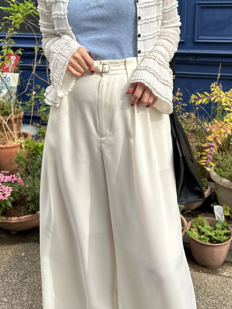 【予約販売】Mewl ベルト付きタックワイドPT M261-33003