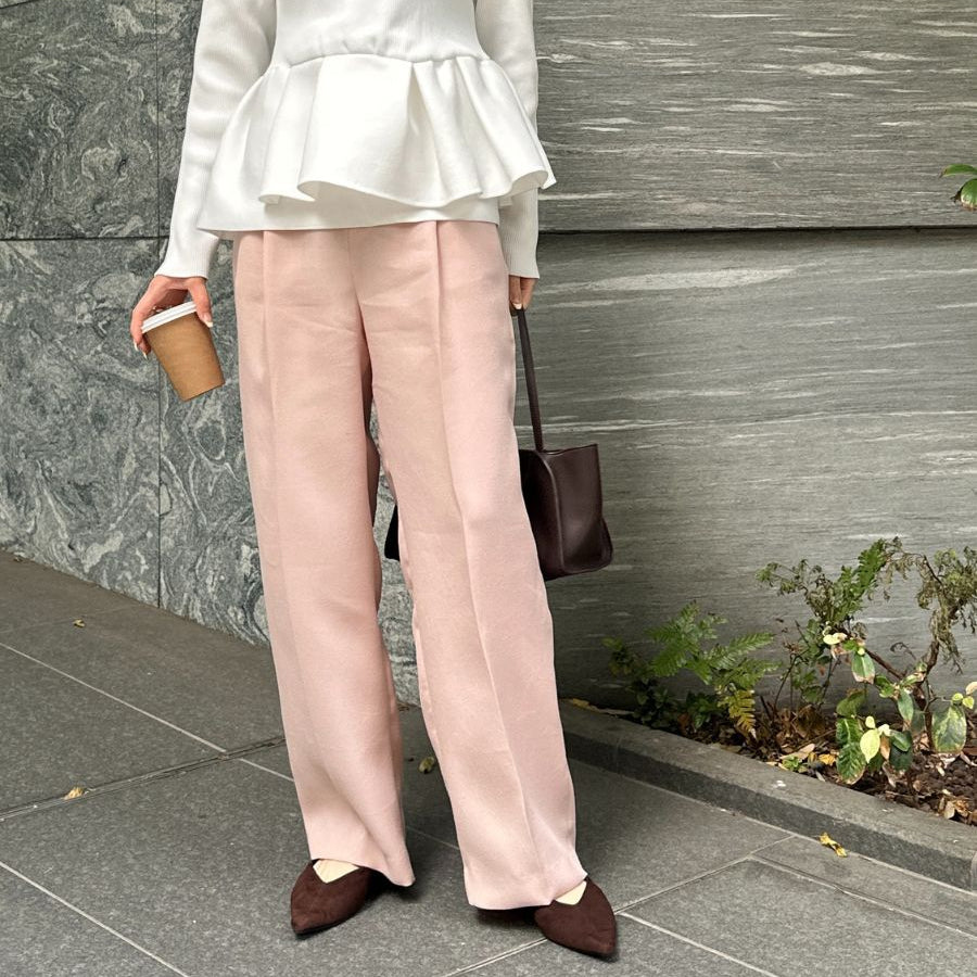 【予約販売】Mewl リネンライクストレートPT M261-33016