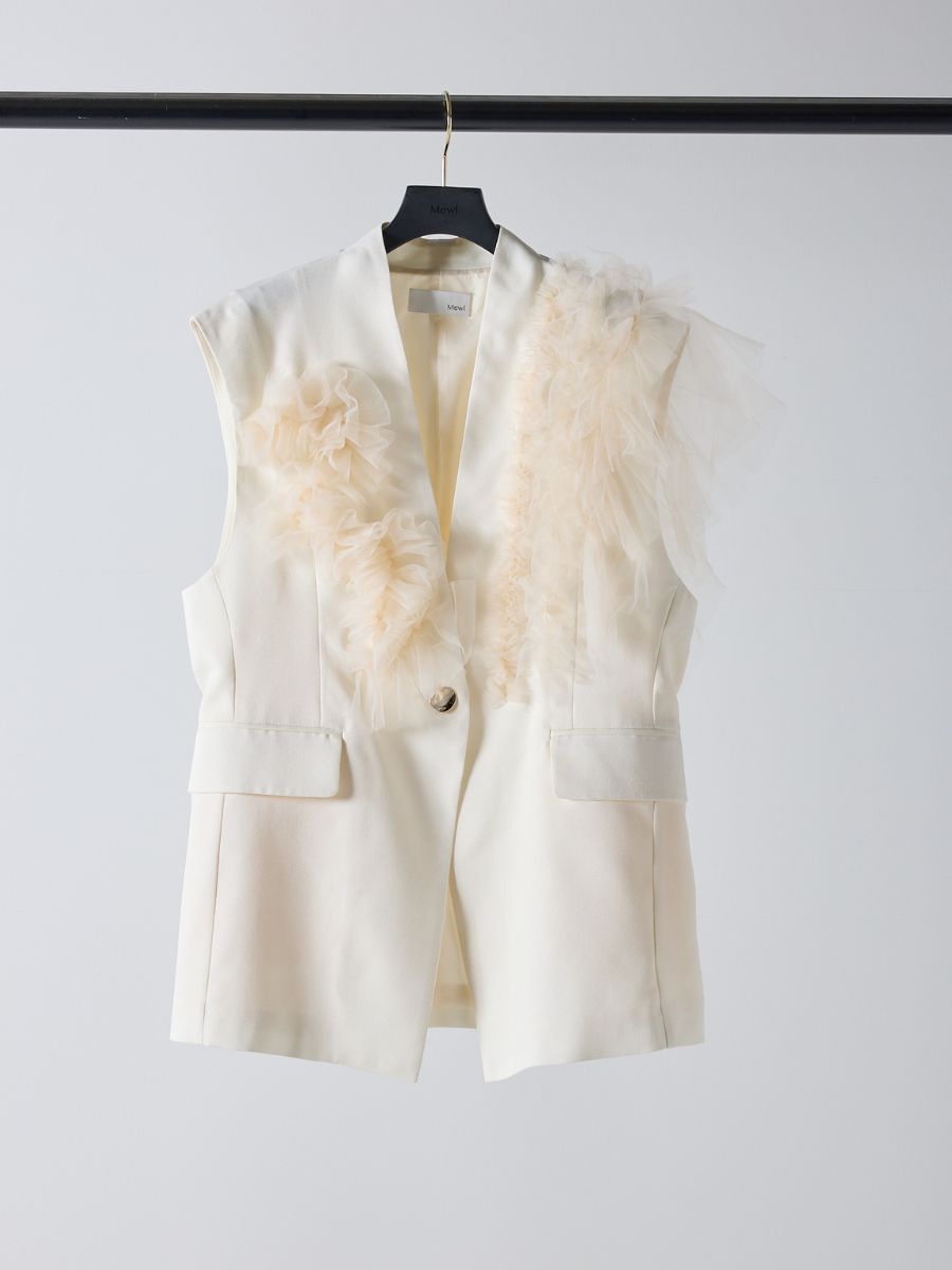 【予約販売】Mewl チュールフリルベスト M261-43001