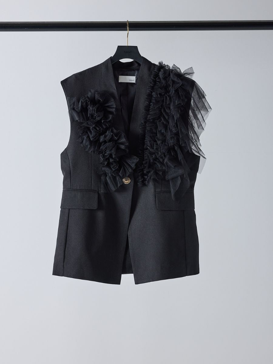 【予約販売】Mewl チュールフリルベスト M261-43001