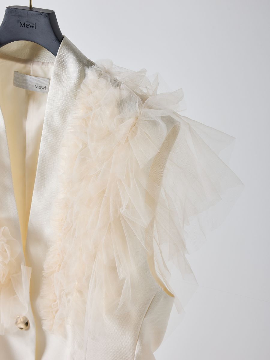 【予約販売】Mewl チュールフリルベスト M261-43001