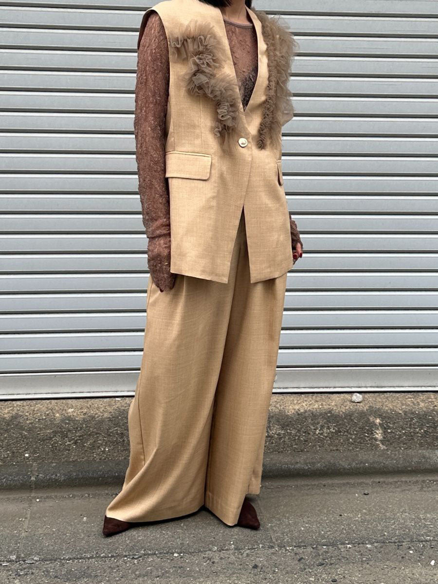 【予約販売】Mewl チュールフリルベスト M261-43001