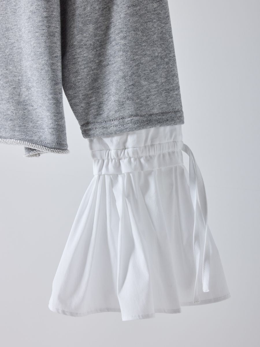 【予約販売】Mewl オフショルシャツスリーブスウェット M261-83011