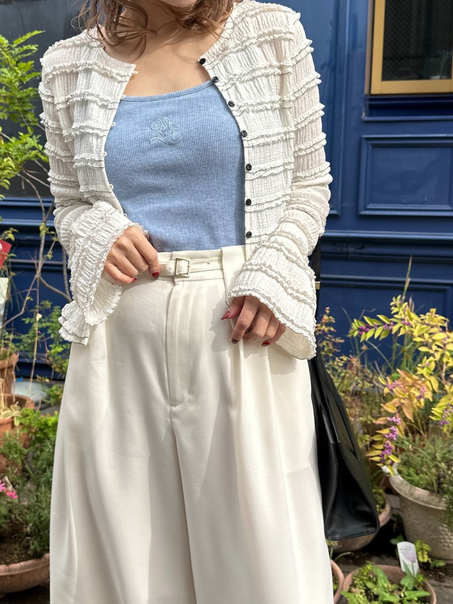 【予約販売】Mewl ミニフリル2WAYカーデ M261-83022