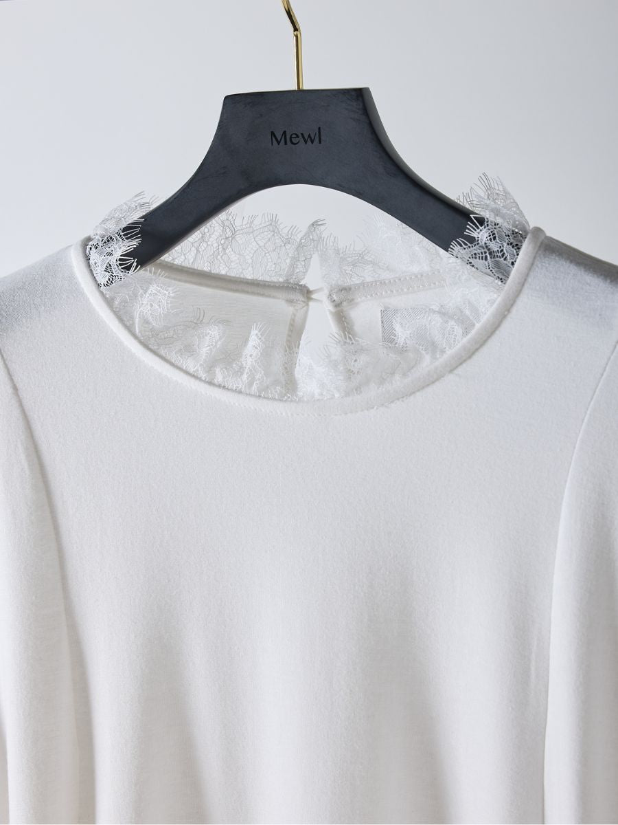 【予約販売】Mewl レースカラーフレアTOPS M261-83030