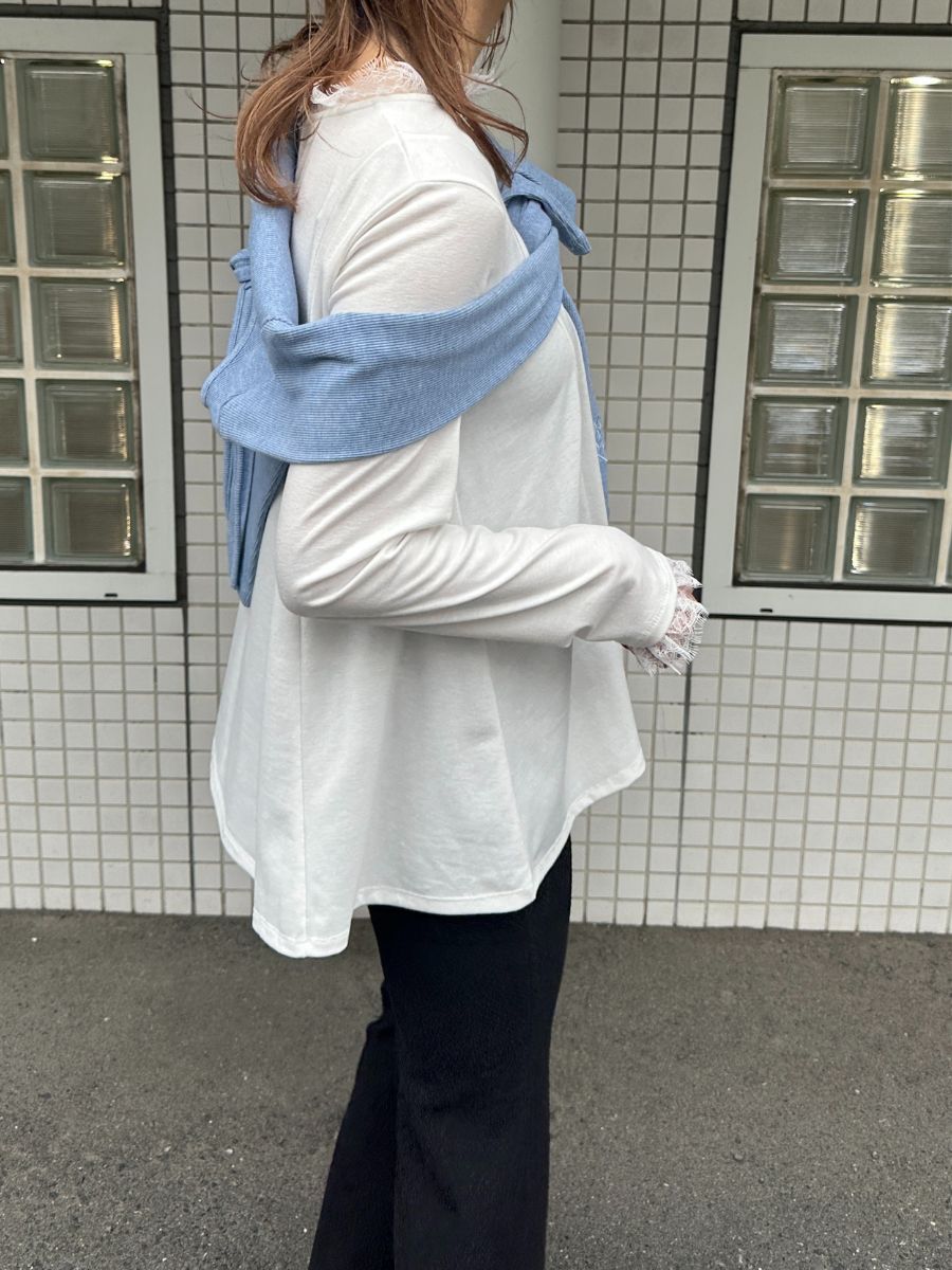 【予約販売】Mewl レースカラーフレアTOPS M261-83030