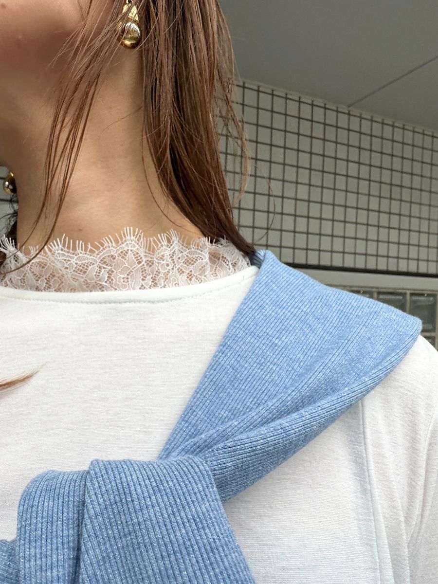 【予約販売】Mewl レースカラーフレアTOPS M261-83030