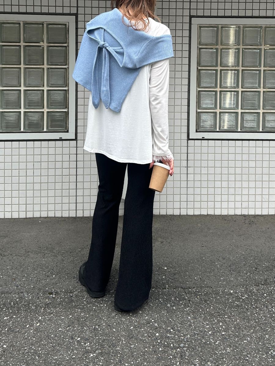 【予約販売】Mewl レースカラーフレアTOPS M261-83030