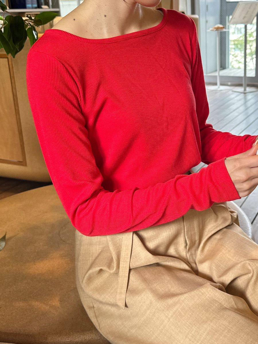 【予約販売】Mewl ラメリブバックリボンTOPS M261-87023