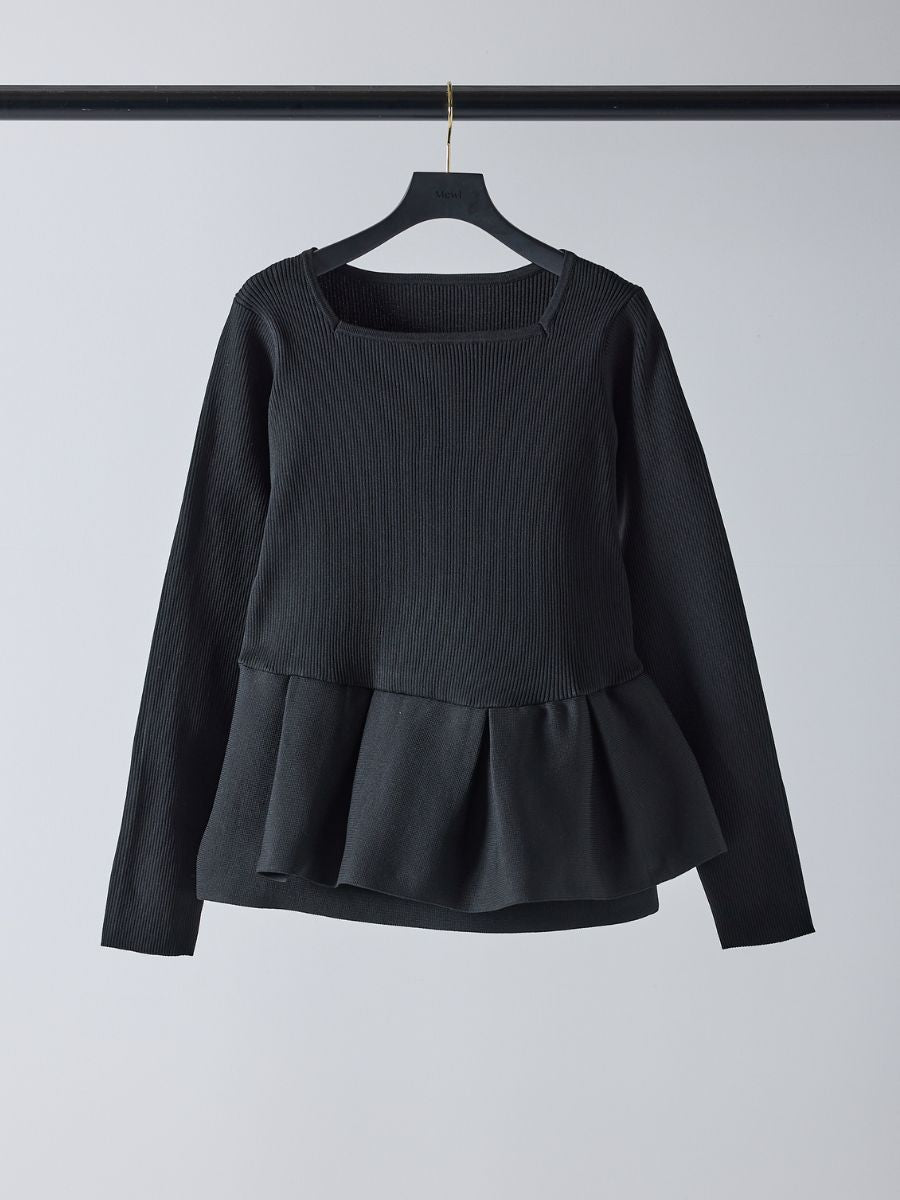【予約販売】Mewl ペプラムニット M261-97028