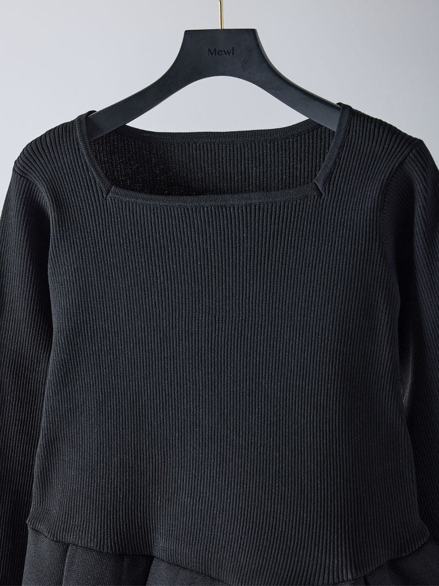 【予約販売】Mewl ペプラムニット M261-97028