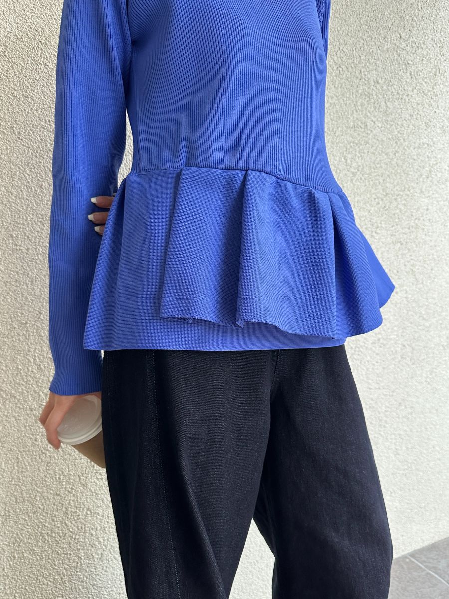 【予約販売】Mewl ペプラムニット M261-97028