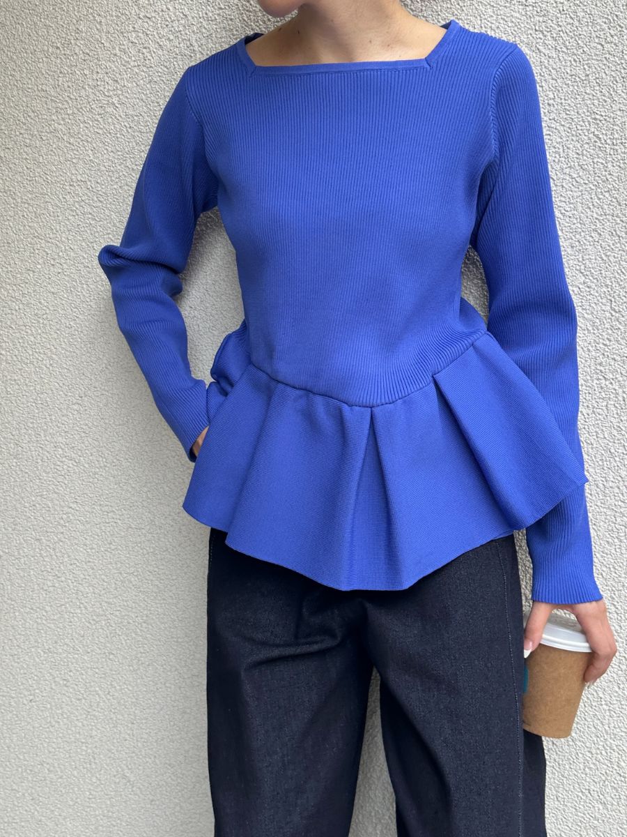 【予約販売】Mewl ペプラムニット M261-97028