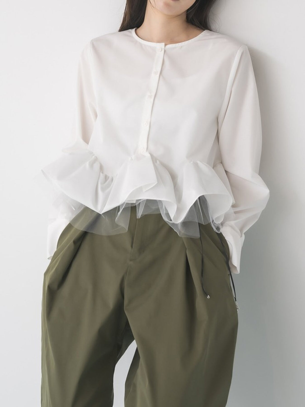 【予約販売】Mewl TULLE PEPLUM BL M264-18168