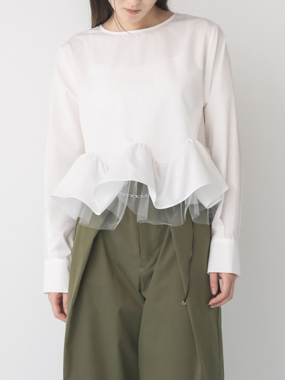 【予約販売】Mewl TULLE PEPLUM BL M264-18168