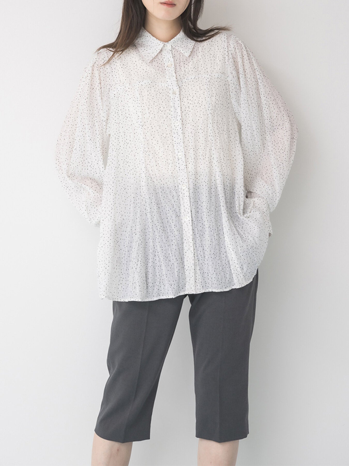 【予約販売】Mewl DOT SHEER SHIRT M264-18175