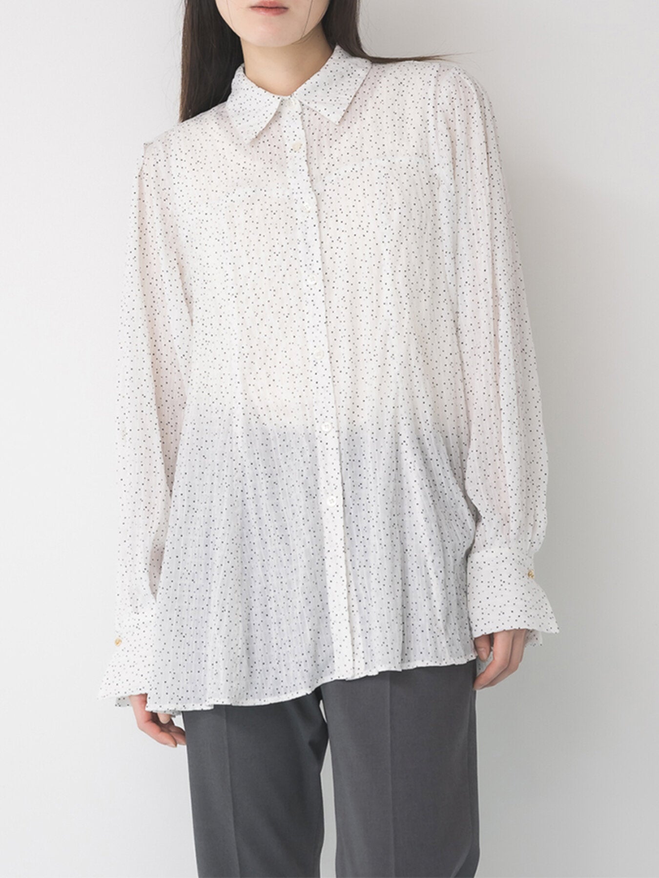 【予約販売】Mewl DOT SHEER SHIRT M264-18175