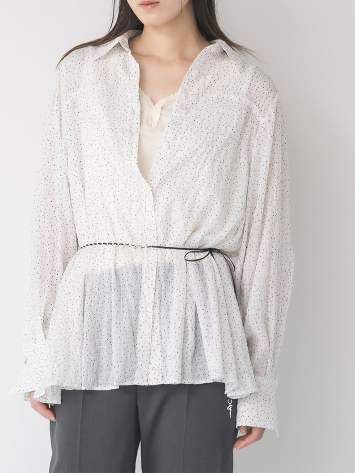 【予約販売】Mewl DOT SHEER SHIRT M264-18175