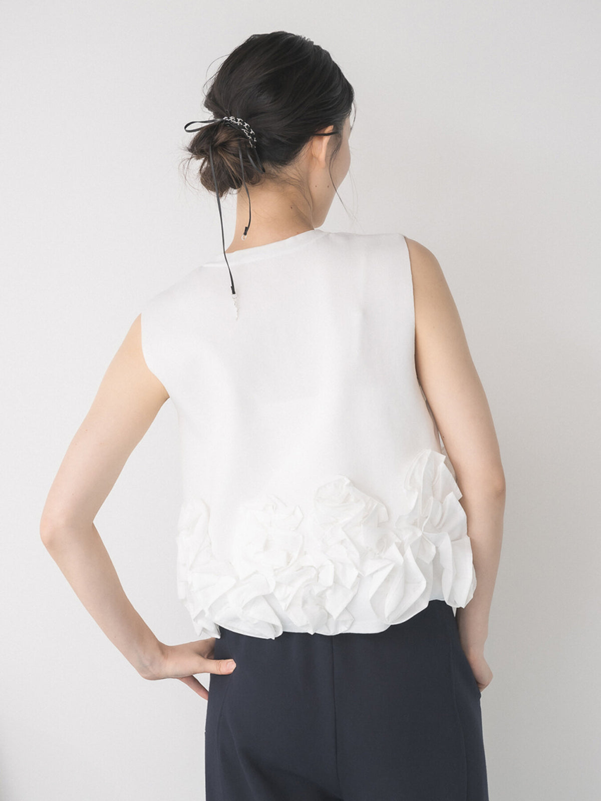 【予約販売】Mewl PEPLUM KNIT VEST M264-98185