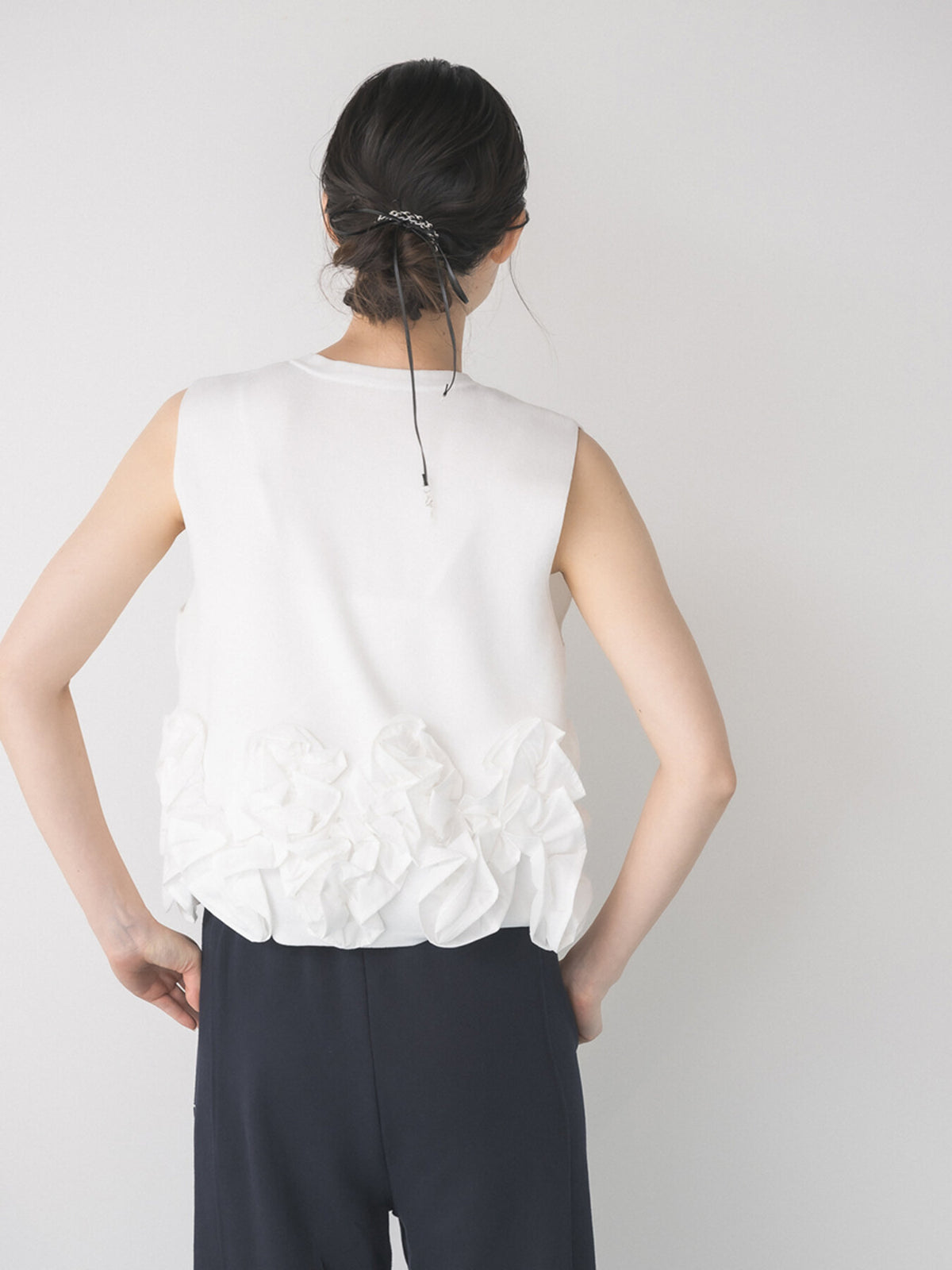 【予約販売】Mewl PEPLUM KNIT VEST M264-98185