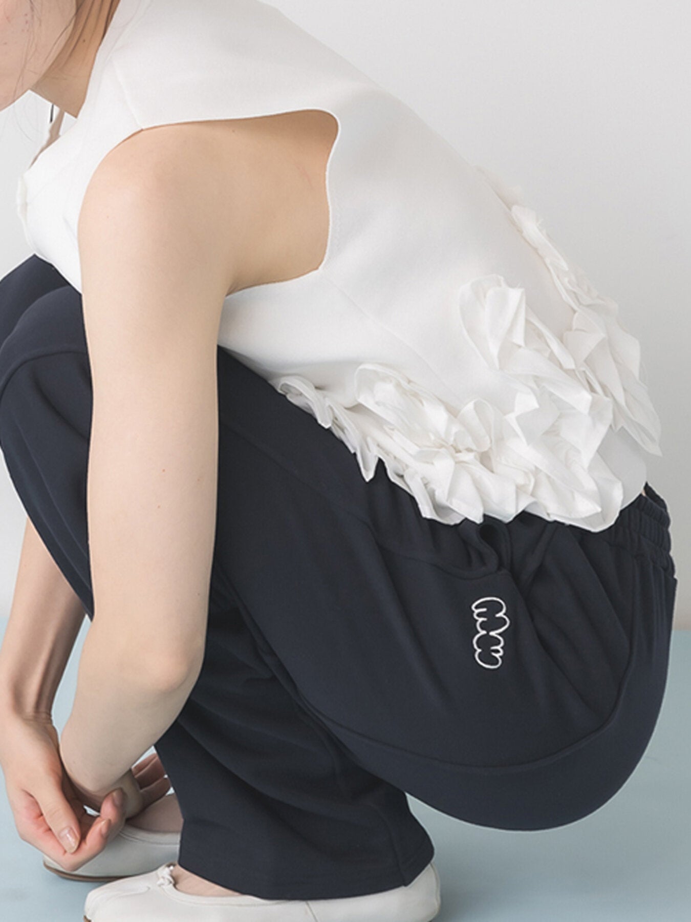 【予約販売】Mewl PEPLUM KNIT VEST M264-98185