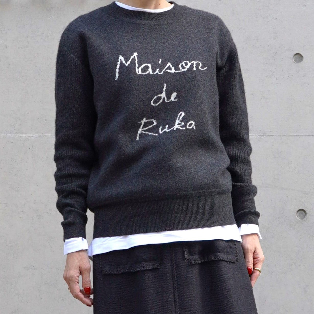 Maison de RUKA カシミヤ ロゴニット