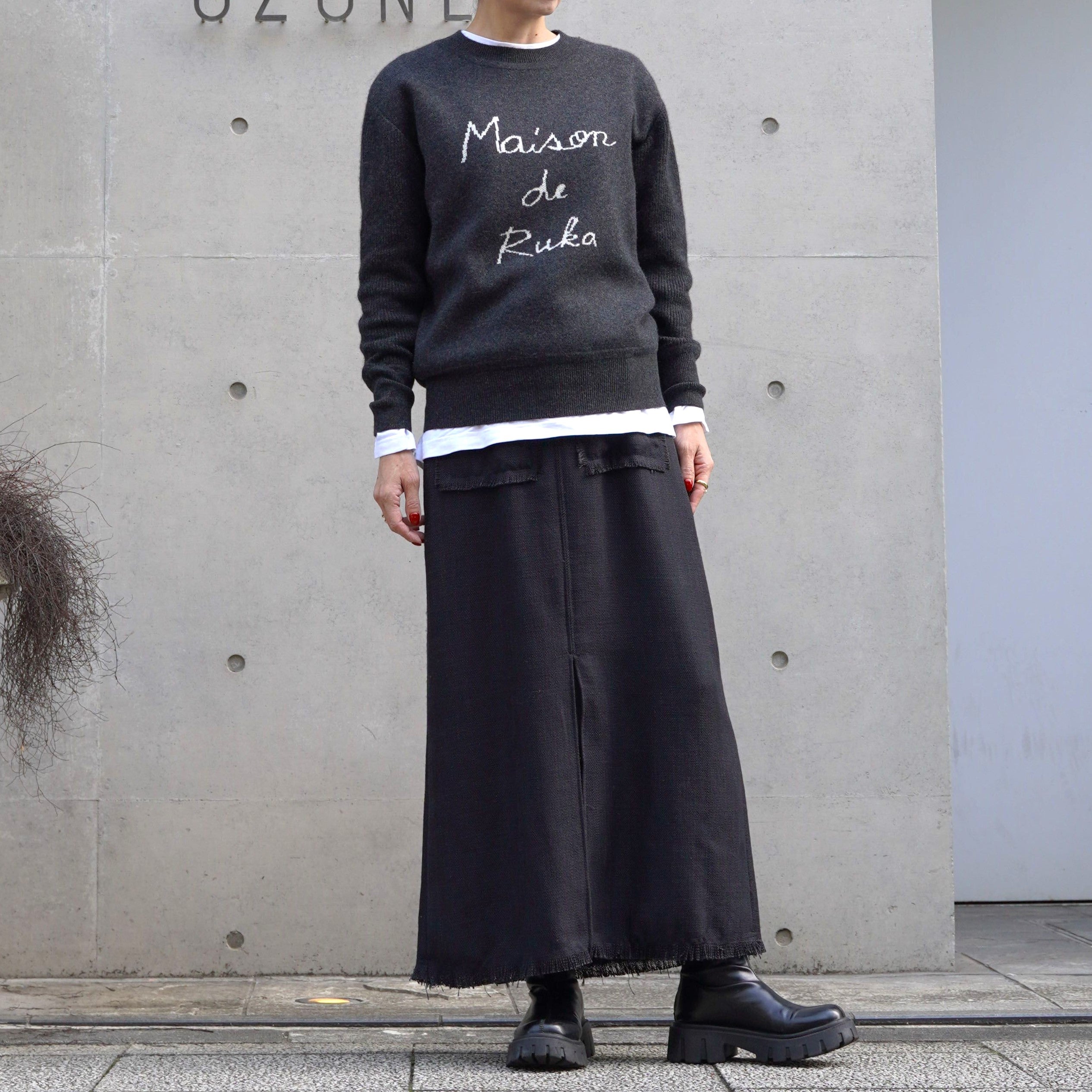 Maison de RUKA カシミヤ ロゴニット