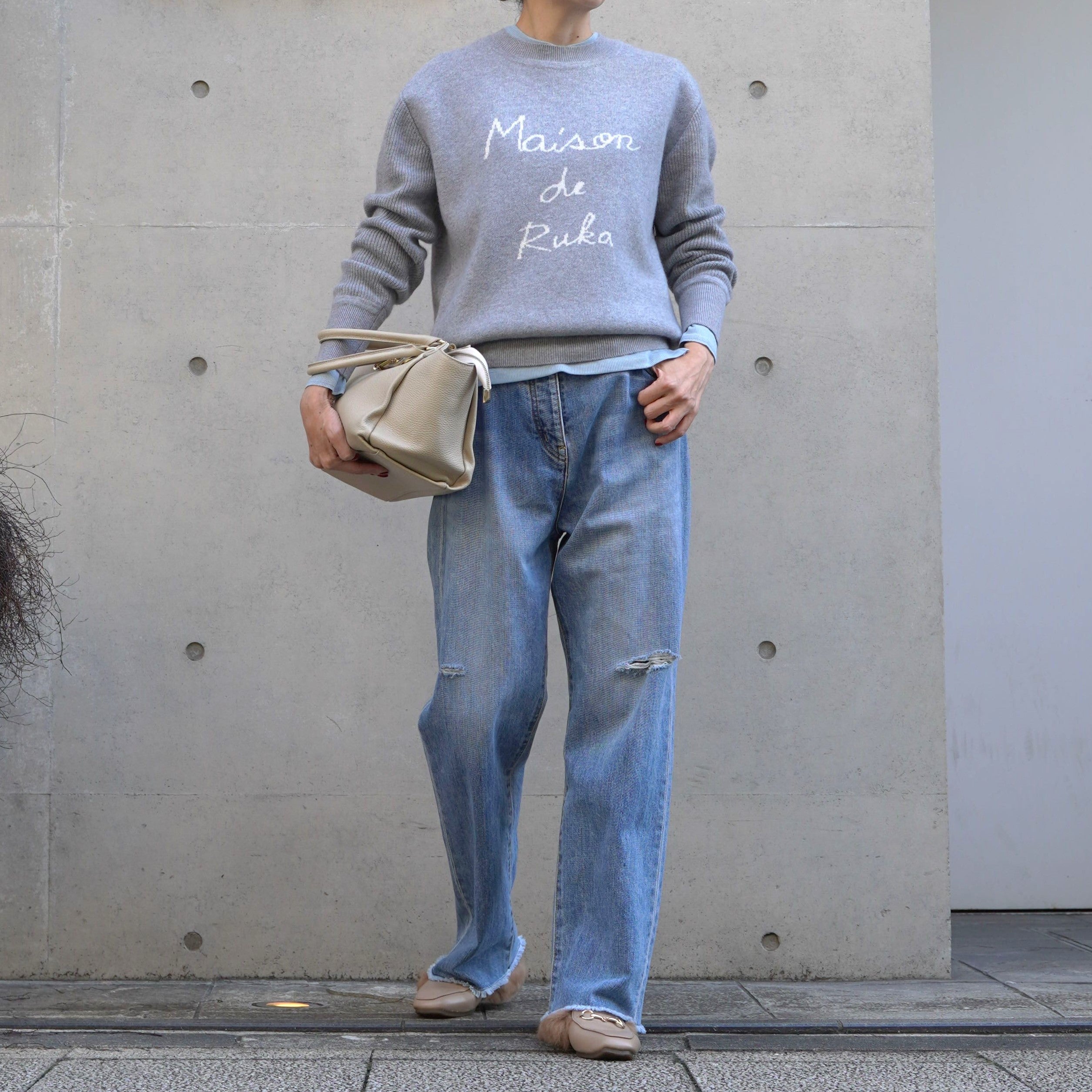 Maison de RUKA カシミヤ ロゴニット
