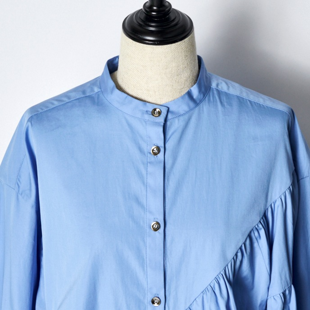 RUMCHE Typewriter Gatherd Blouse R25A10603