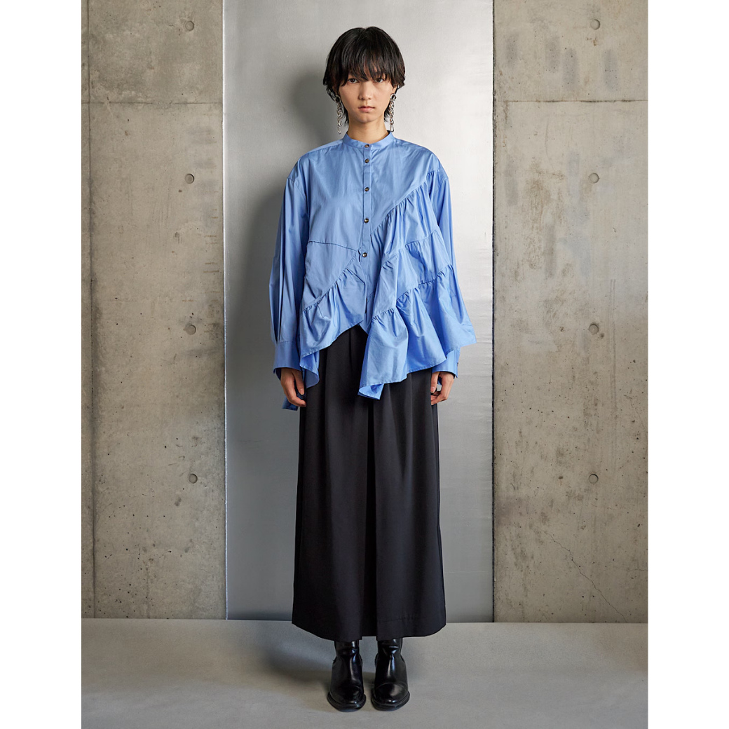 RUMCHE Typewriter Gatherd Blouse R25A10603