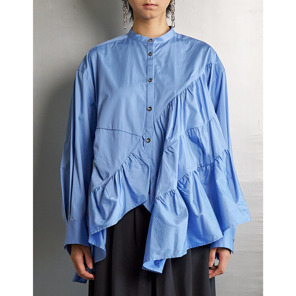 RUMCHE Typewriter Gatherd Blouse R25A10603