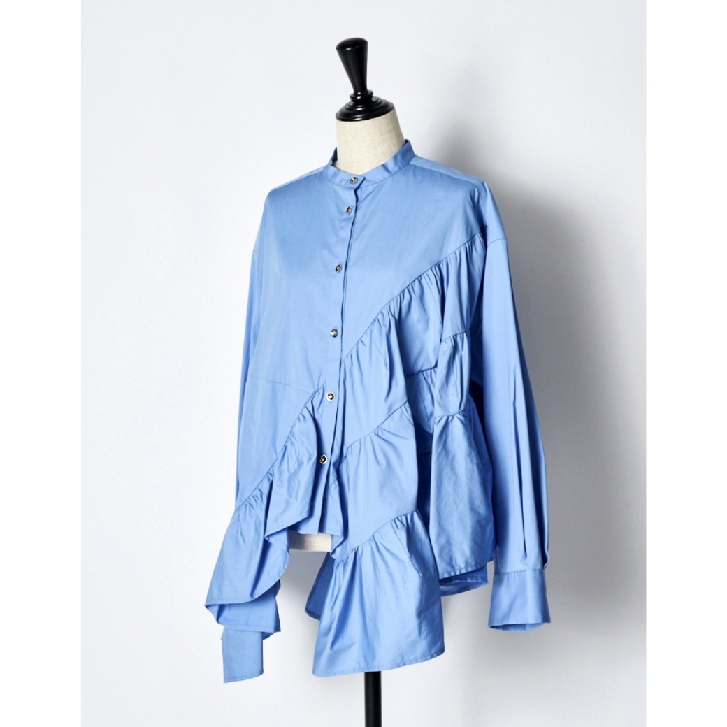 RUMCHE Typewriter Gatherd Blouse R25A10603